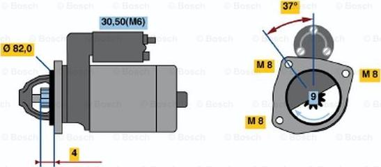 BOSCH 0 001 109 332 - Démarreur cwaw.fr