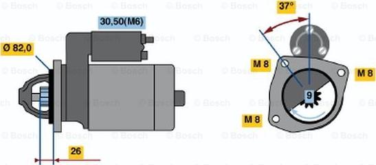 BOSCH 0 001 109 313 - Démarreur cwaw.fr