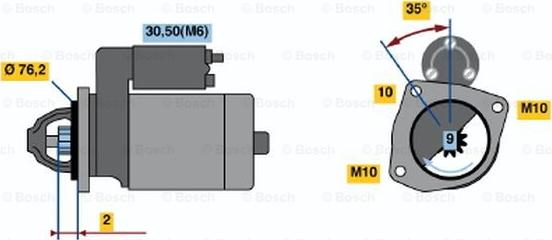 BOSCH 0 001 109 310 - Démarreur cwaw.fr