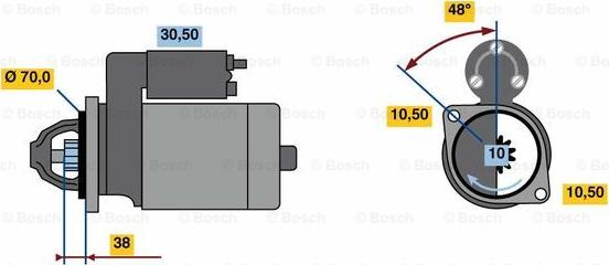 BOSCH 0 001 109 377 - Démarreur cwaw.fr