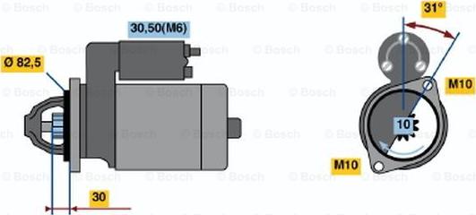 BOSCH 0 001 109 290 - Démarreur cwaw.fr