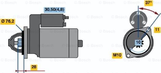 BOSCH 0 001 109 258 - Démarreur cwaw.fr