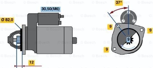 BOSCH 0 001 109 268 - Démarreur cwaw.fr