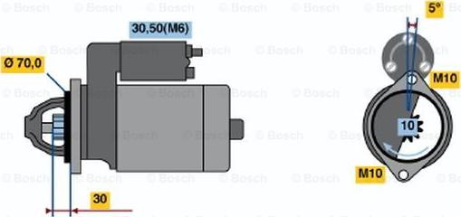 BOSCH 0 001 109 262 - Démarreur cwaw.fr