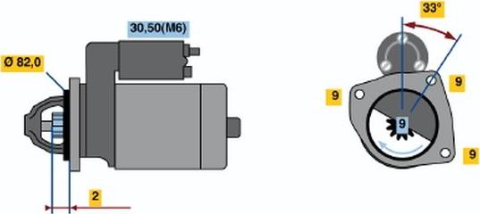 BOSCH 0 001 109 267 - Démarreur cwaw.fr