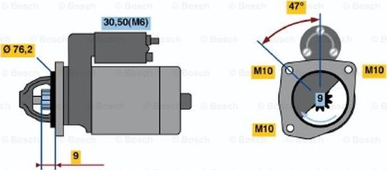 BOSCH 0 001 109 340 - Démarreur cwaw.fr