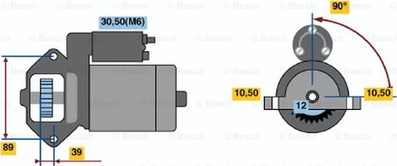 BOSCH 0 001 109 205 - Démarreur cwaw.fr