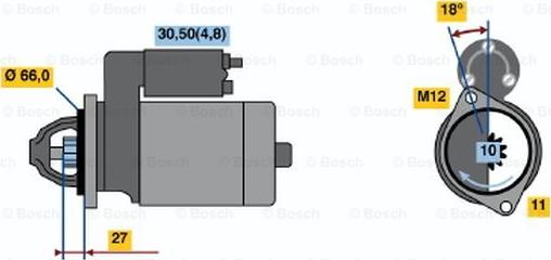 BOSCH 0 001 109 315 - Démarreur cwaw.fr