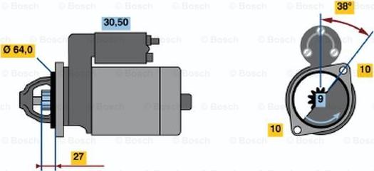 BOSCH 0 001 106 409 - Démarreur cwaw.fr