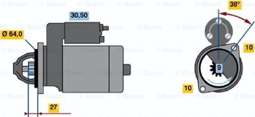 BOSCH 0 001 106 403 - Démarreur cwaw.fr