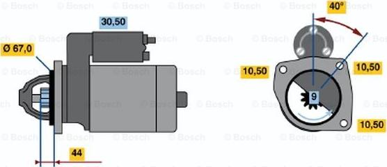 BOSCH 0 001 106 016 - Démarreur cwaw.fr