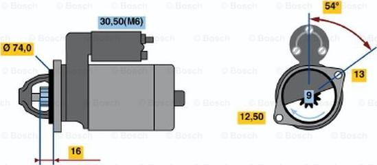 BOSCH 0 001 106 018 - Démarreur cwaw.fr