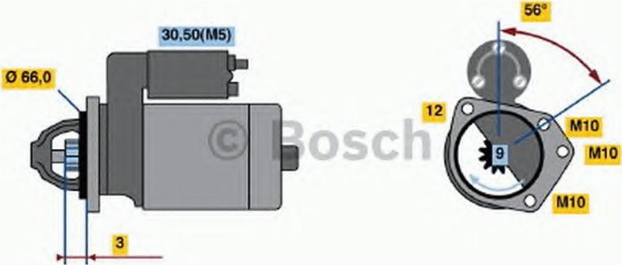 BOSCH 0 001 106 024 - Démarreur cwaw.fr