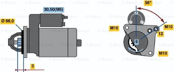 BOSCH 0 001 106 023 - Démarreur cwaw.fr