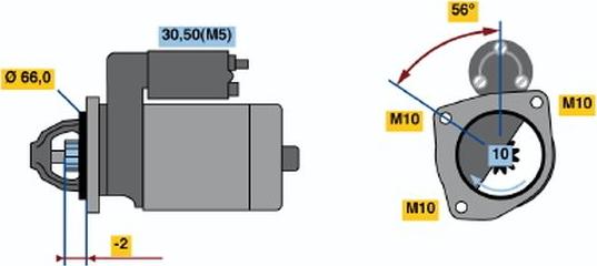 BOSCH 0 001 108 400 - Démarreur cwaw.fr