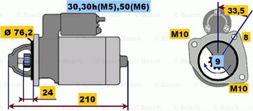 BOSCH 0 001 108 401 - Démarreur cwaw.fr