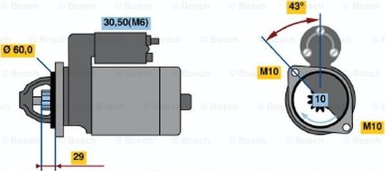 BOSCH 0 986 021 310 - Démarreur cwaw.fr