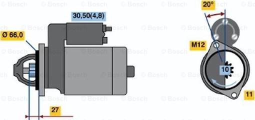 BOSCH 0 001 108 415 - Démarreur cwaw.fr