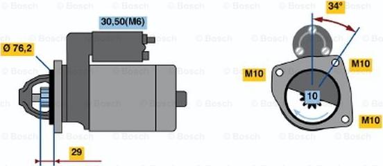 BOSCH 0 986 021 580 - Démarreur cwaw.fr