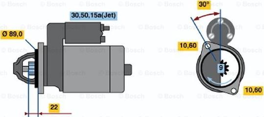 BOSCH 0 001 108 091 - Démarreur cwaw.fr