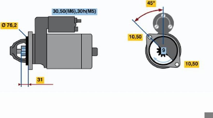 BOSCH 0 001 108 063 - Démarreur cwaw.fr