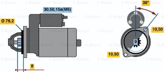 BOSCH 0 001 108 019 - Démarreur cwaw.fr