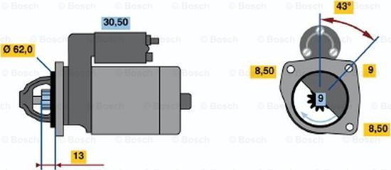 BOSCH 0 001 108 081 - Démarreur cwaw.fr