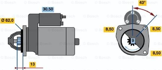 BOSCH 0 001 108 024 - Démarreur cwaw.fr