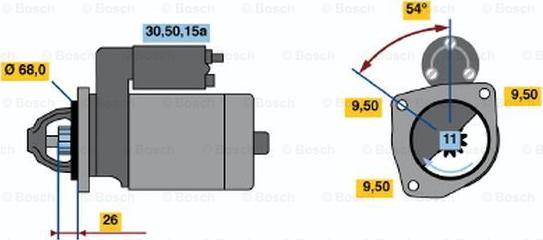 BOSCH 0 001 108 025 - Démarreur cwaw.fr