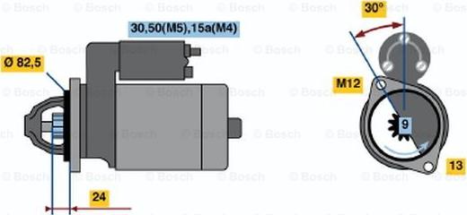 BOSCH 0 001 108 021 - Démarreur cwaw.fr