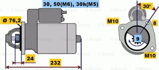 BOSCH 0 001 108 190 - Démarreur cwaw.fr