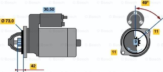 BOSCH 0 001 108 144 - Démarreur cwaw.fr