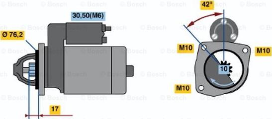 BOSCH 0 001 108 140 - Démarreur cwaw.fr