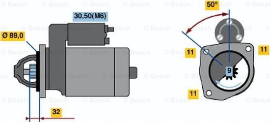 BOSCH 0 001 108 141 - Démarreur cwaw.fr