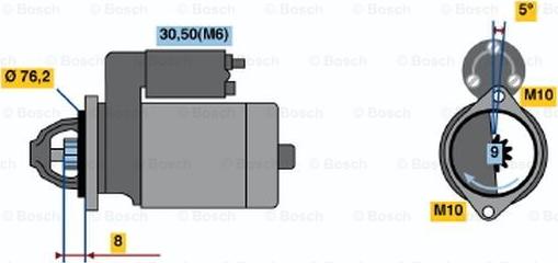 BOSCH 0 001 108 156 - Démarreur cwaw.fr