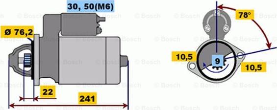 BOSCH 0 001 108 150 - Démarreur cwaw.fr