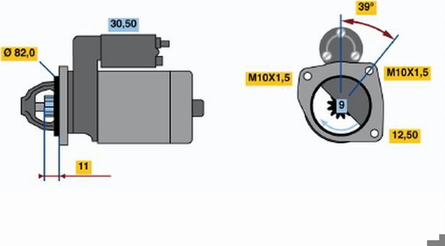 BOSCH 0001108160 - Démarreur cwaw.fr