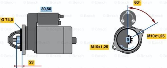 BOSCH 0 001 108 118 - Démarreur cwaw.fr