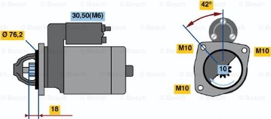 BOSCH 0 001 108 139 - Démarreur cwaw.fr