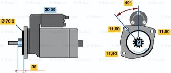 BOSCH 0 001 108 127 - Démarreur cwaw.fr