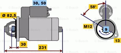 BOSCH 0 001 108 174 - Démarreur cwaw.fr