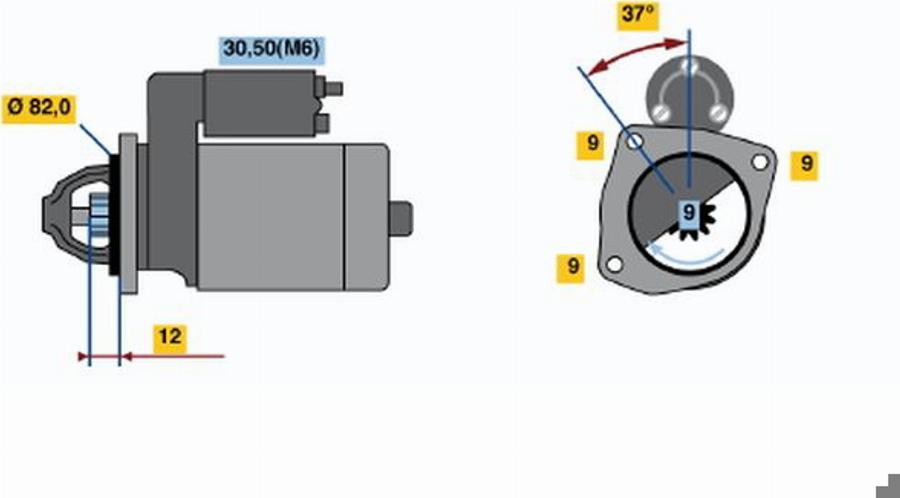 BOSCH 0 001 108 204 - Démarreur cwaw.fr