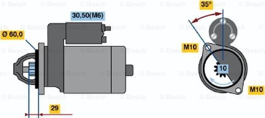 BOSCH 0 986 021 290 - Démarreur cwaw.fr