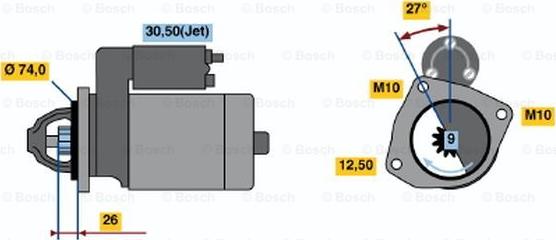 BOSCH 0 001 108 228 - Démarreur cwaw.fr