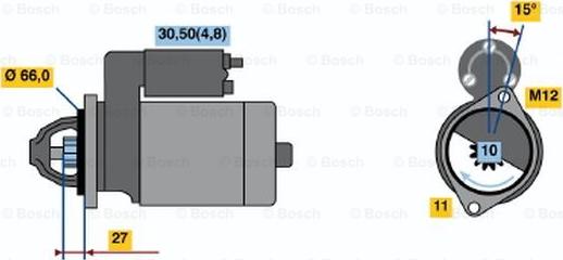 BOSCH 0 001 107 508 - Démarreur cwaw.fr