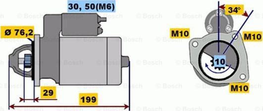 BOSCH 0 001 107 407 - Démarreur cwaw.fr