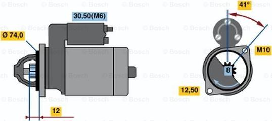 BOSCH 0 001 107 431 - Démarreur cwaw.fr