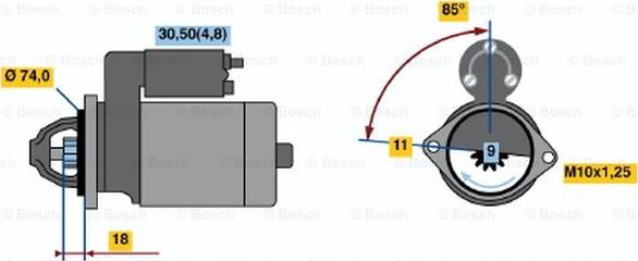 BOSCH 0 986 021 060 - Démarreur cwaw.fr