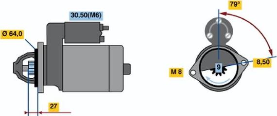 BOSCH 0 001 107 437 - Démarreur cwaw.fr