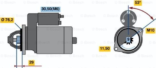 BOSCH 0 001 107 425 - Démarreur cwaw.fr